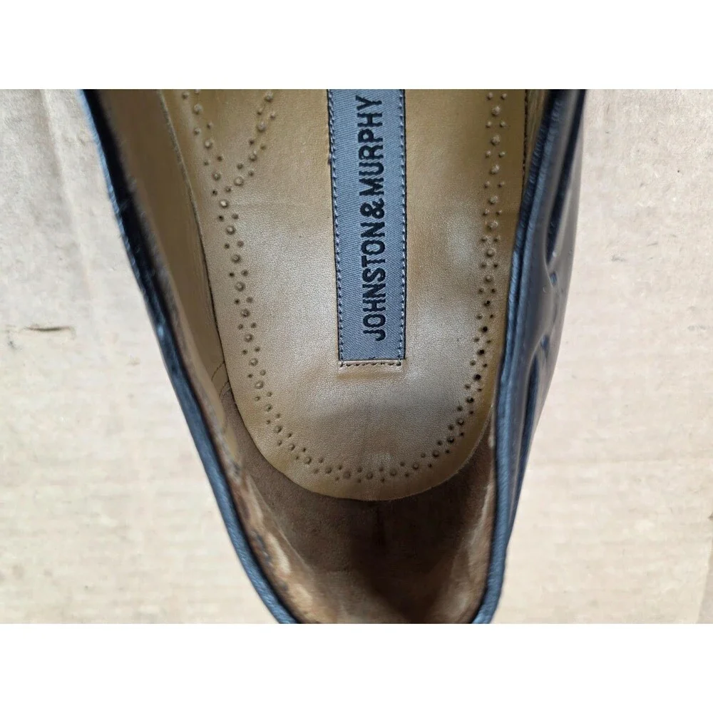JOHNSTON & MURPHY Shoes Mens  Black Aristocraft Tasseled Loafers  11 D